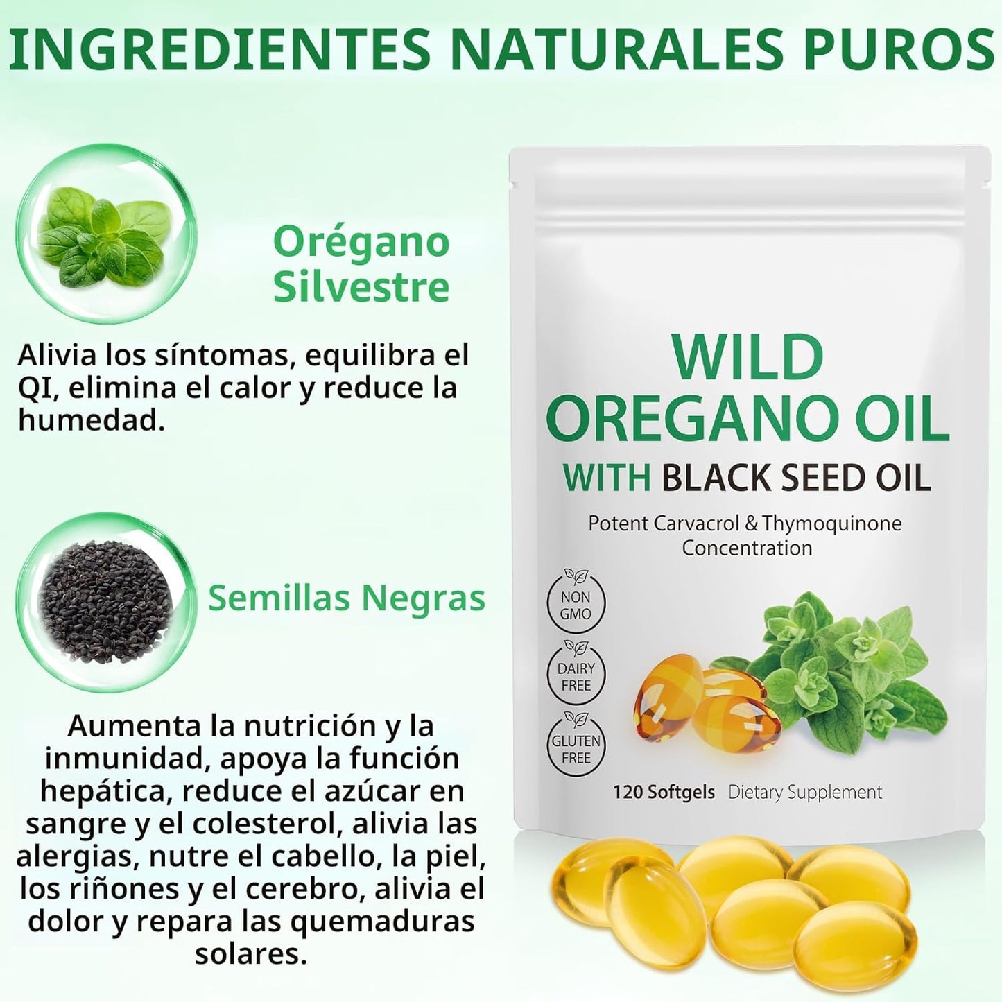 ACEITE DE OREGANO (2 CAPSULAS POR DIA) PARA MUJERES Y HOMBRES