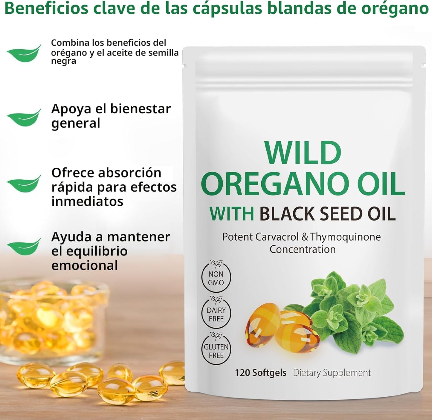 ACEITE DE OREGANO (2 CAPSULAS POR DIA) PARA MUJERES Y HOMBRES