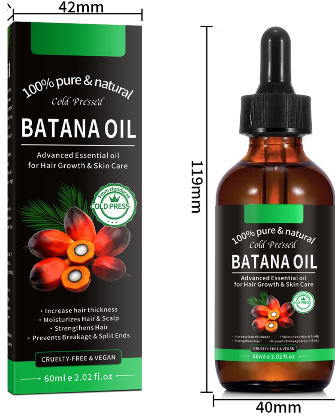 Aceite de Batana 100% Puro para Crecimiento y Reparación Capilar ( Mujeres y Hombres) 2x1